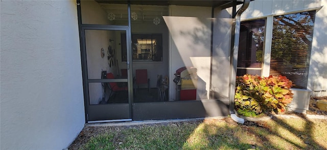 view of doorway to property