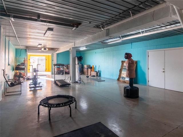 interior space featuring a garage door opener