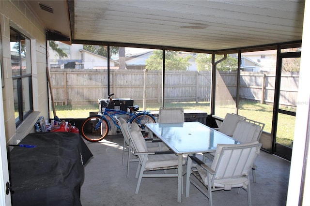 view of sunroom / solarium