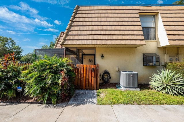 exterior space with central AC unit