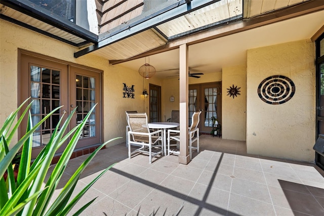 view of patio with french doors