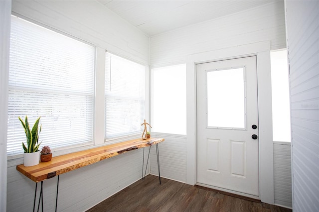 interior space featuring dark hardwood / wood-style floors