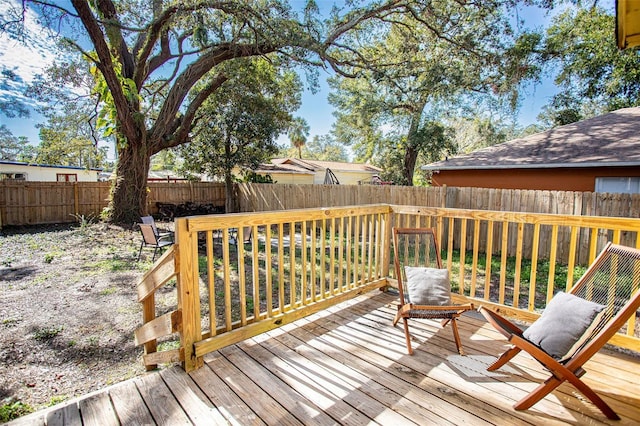 view of wooden terrace