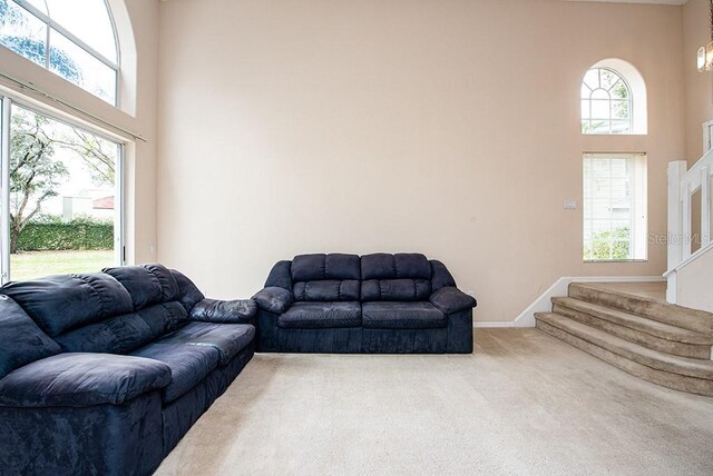 view of carpeted living room