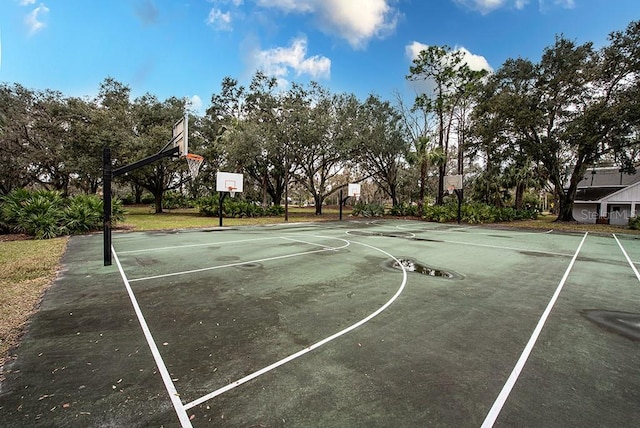 view of basketball court