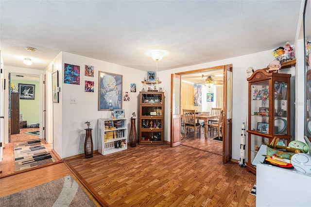 interior space featuring wood-type flooring