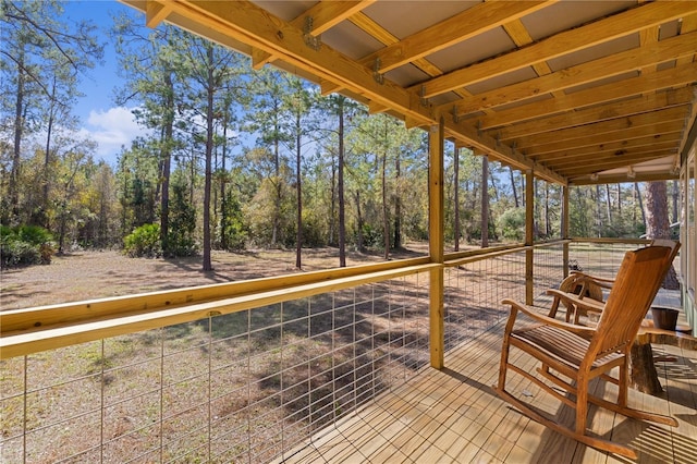 view of wooden terrace