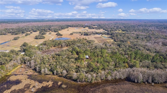 bird's eye view with a rural view