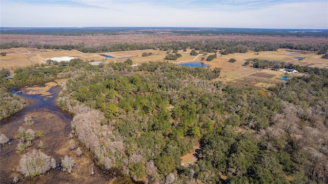 aerial view featuring a rural view