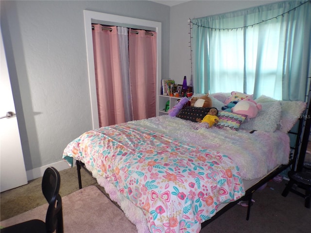 view of carpeted bedroom