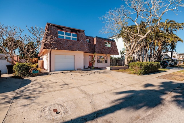 view of property with a garage