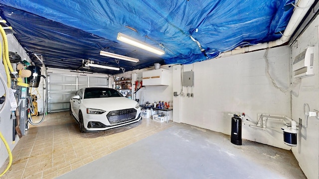 garage with electric panel