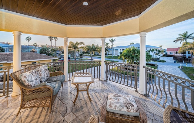 view of patio / terrace with an outdoor living space