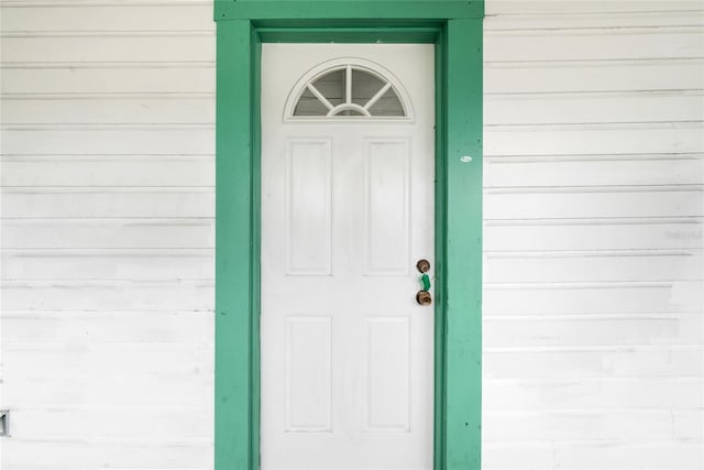 view of doorway to property