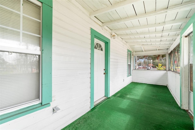 exterior space with covered porch