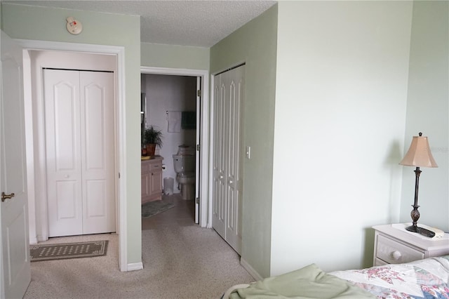 bedroom with a textured ceiling