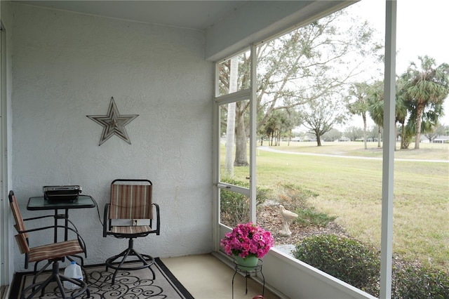 view of sunroom