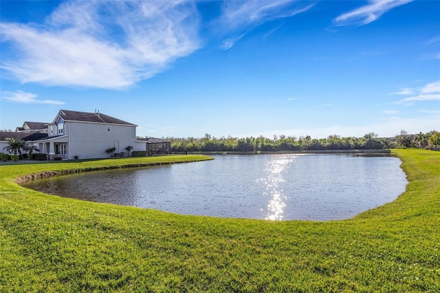 view of water feature