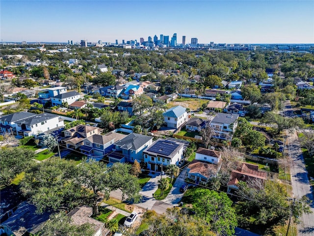 bird's eye view with a view of city