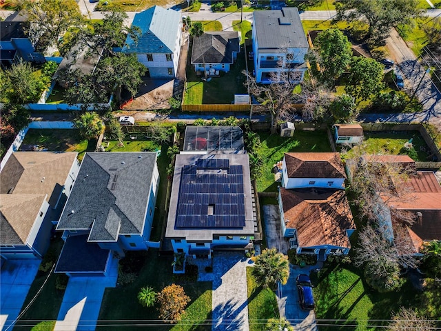 bird's eye view with a residential view