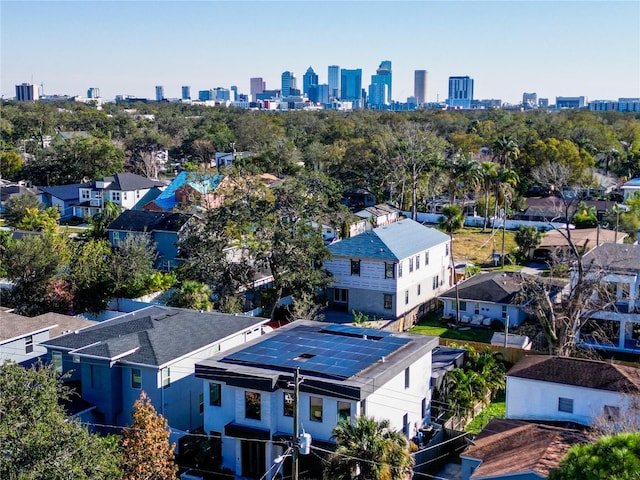 bird's eye view featuring a view of city