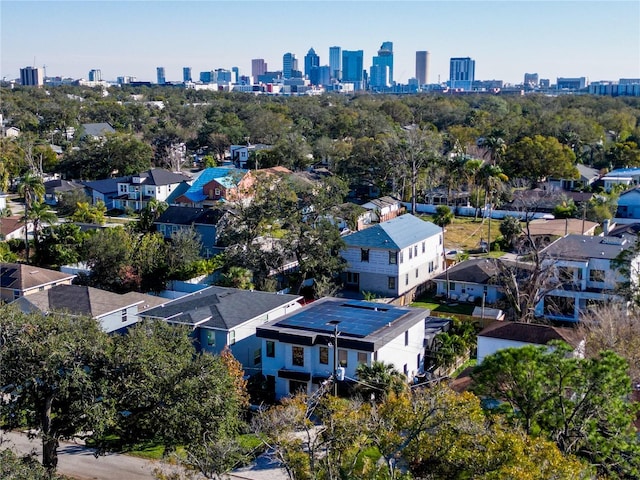 birds eye view of property featuring a view of city