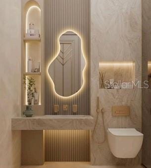 bathroom with radiator