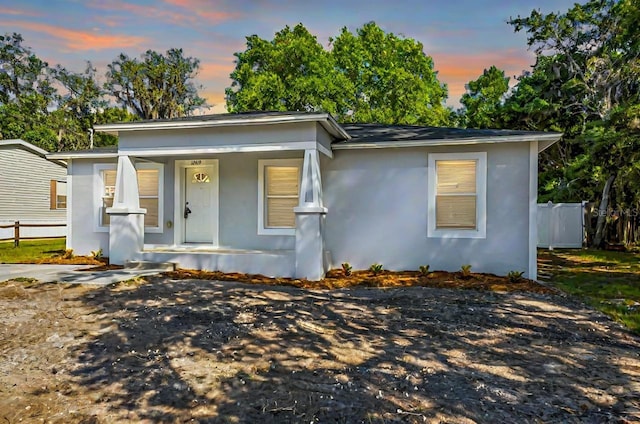 bungalow featuring a porch