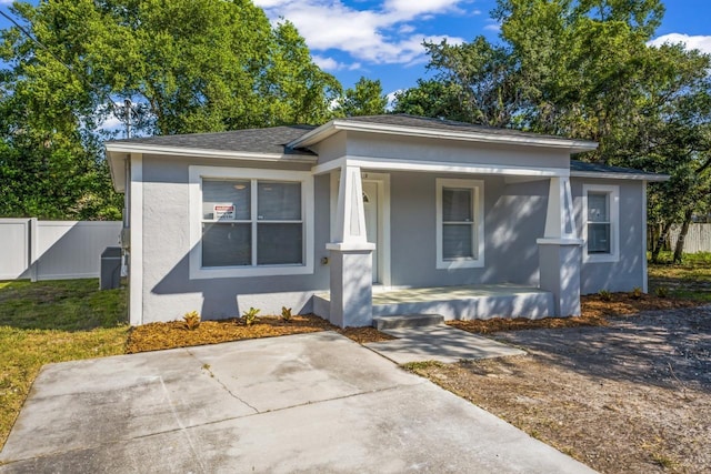 bungalow-style house with a porch