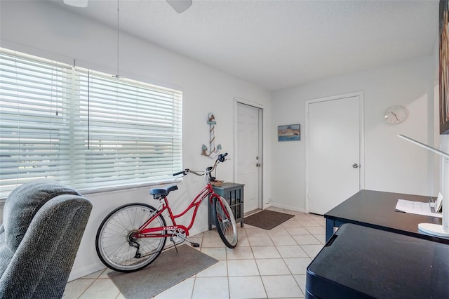 office featuring light tile patterned flooring