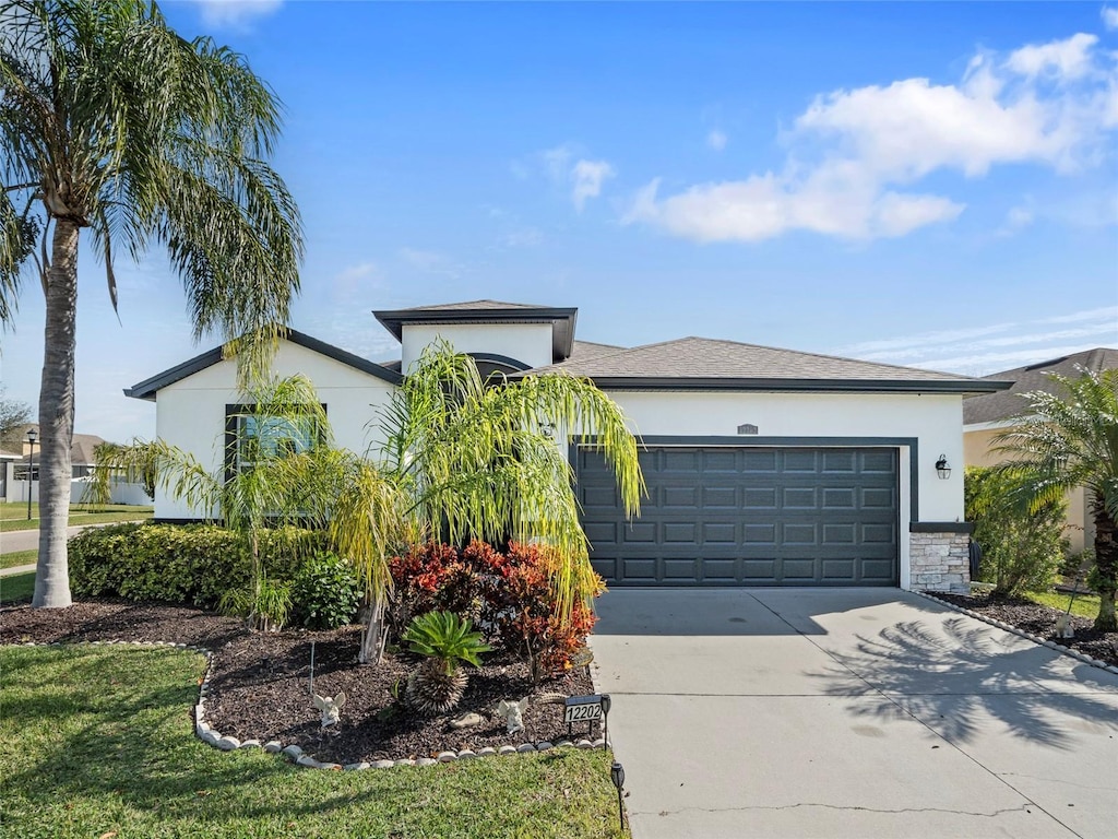 view of front of home featuring a garage