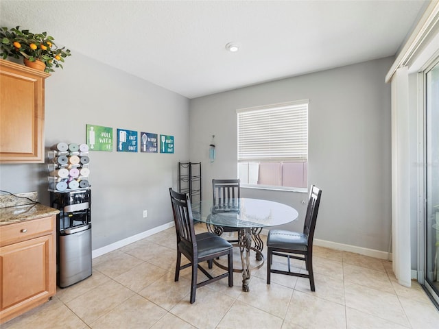 view of tiled dining area