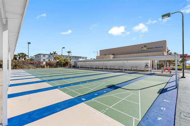 view of property's community with shuffleboard