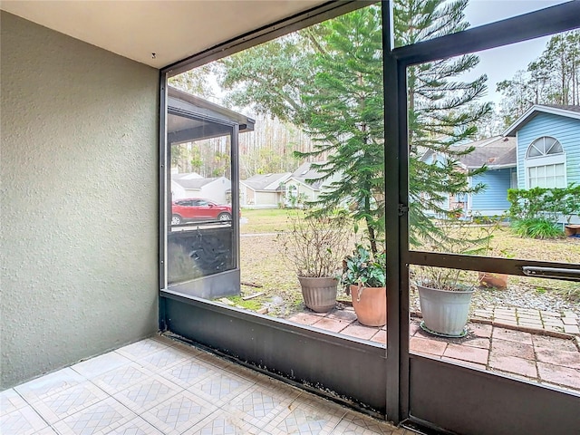 view of sunroom