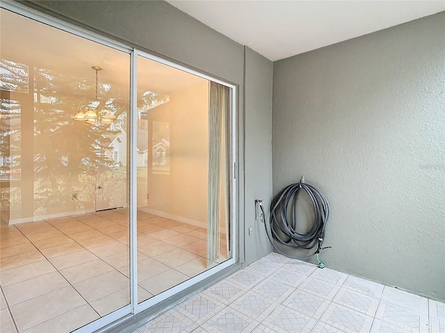 interior space featuring a balcony