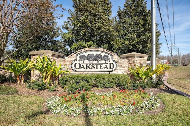 view of community sign