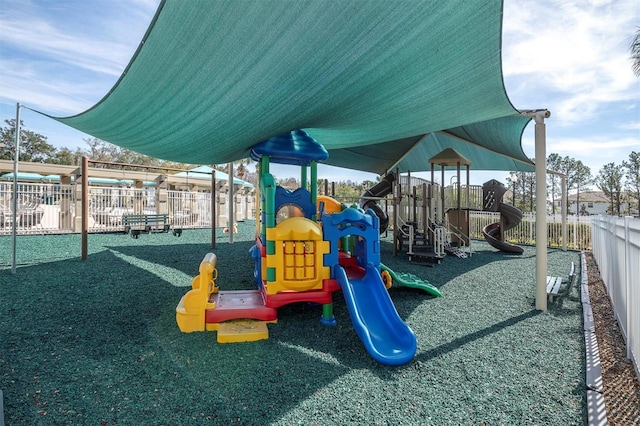 view of play area