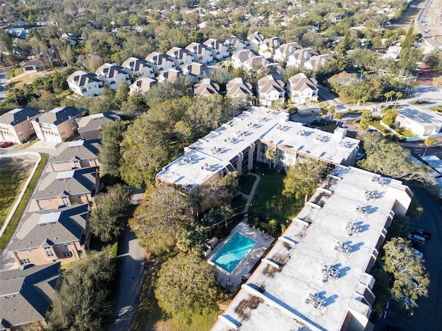 aerial view with a residential view