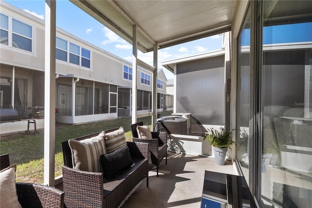 view of sunroom