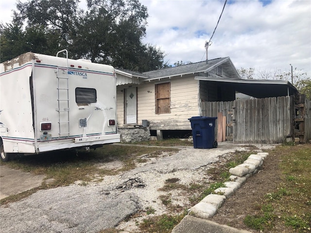 view of side of home