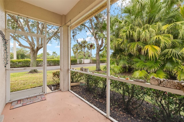 view of sunroom / solarium