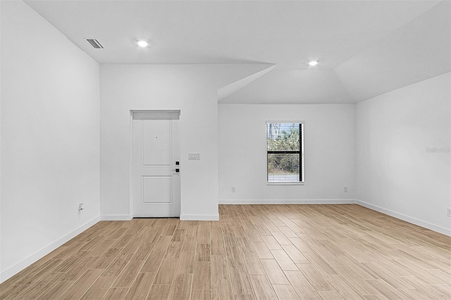 5237 Aberback St, North Port, FL 34291 - empty room featuring recessed lighting, baseboards, light wood-style floors, and visible vents