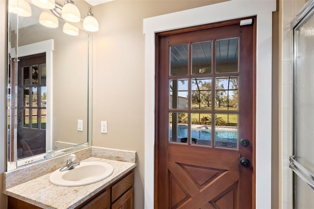 bathroom featuring vanity