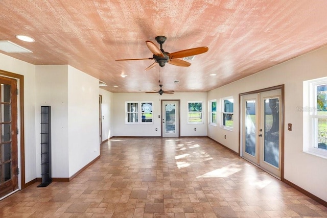 interior space with french doors