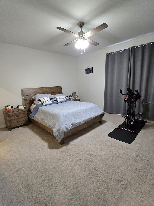 2878 Grand Kemerton Pl, Tampa, FL 33618 - bedroom featuring ceiling fan and light colored carpet
