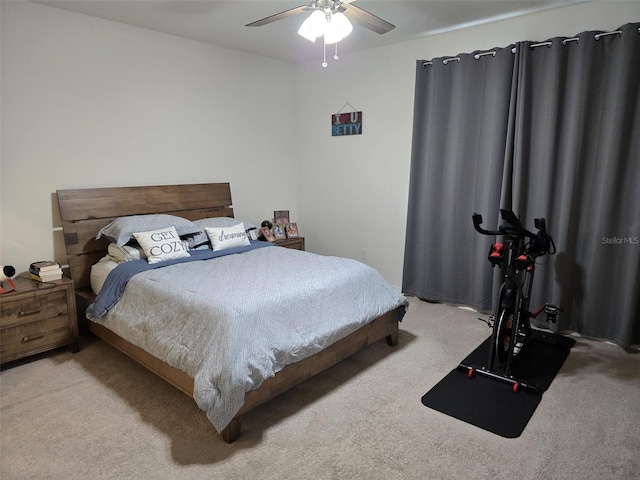 2878 Grand Kemerton Pl, Tampa, FL 33618 - bedroom with light colored carpet and ceiling fan