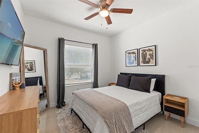 bedroom with ceiling fan