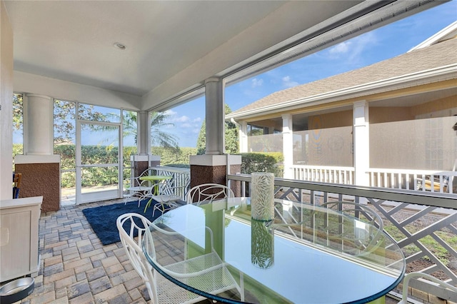 view of sunroom / solarium