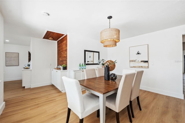 dining area featuring light hardwood / wood-style floors