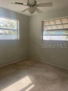 empty room with ceiling fan